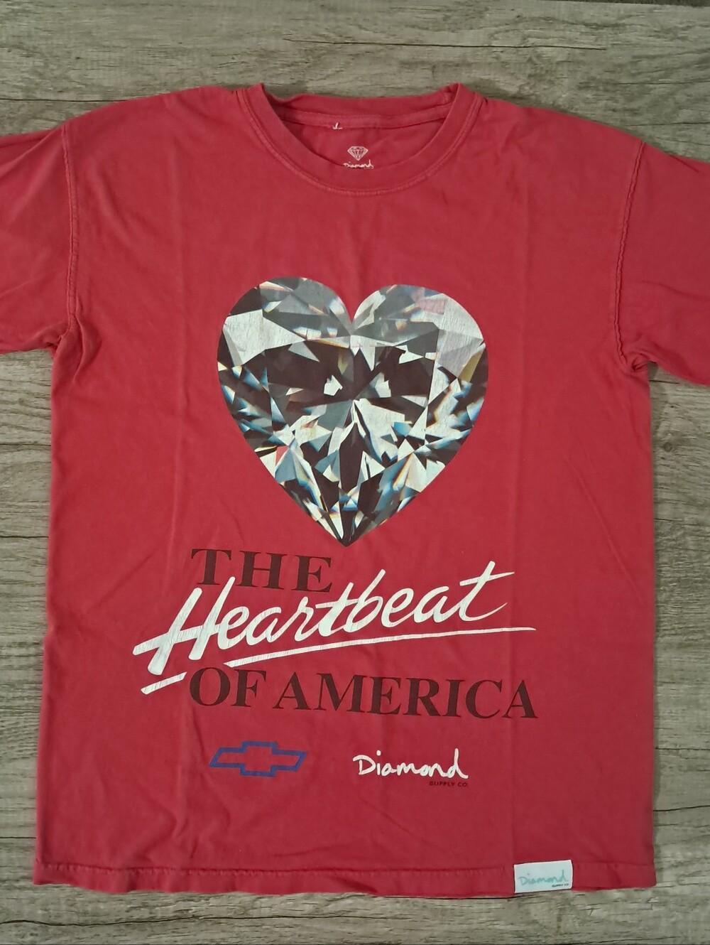 Diamond Supply Co. Red Crewneck Graphic Tee